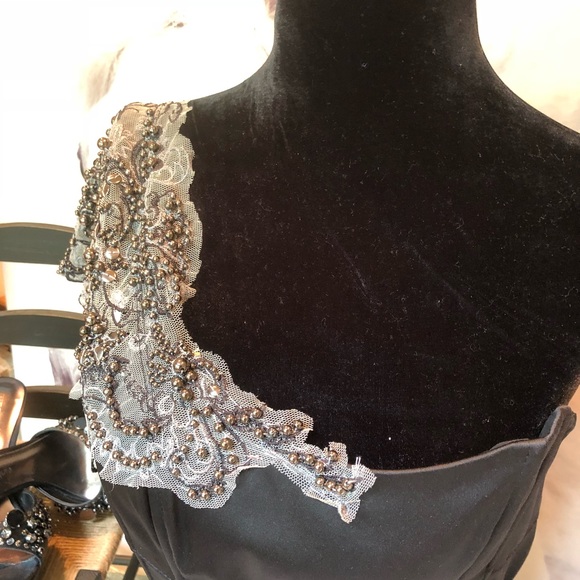 NWT Celebrity Mini Black Embellished Bodycon Dress - Picture 5 of 7